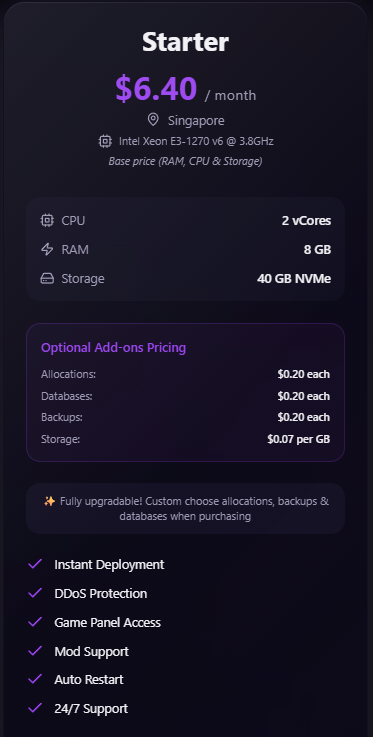 Starter Plan (Singapore)