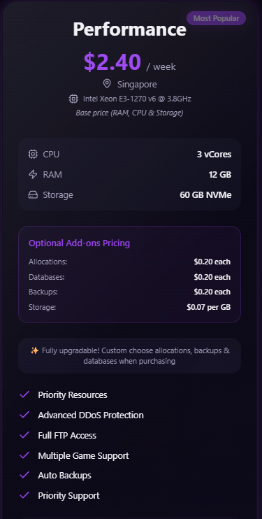 Performance Plan (Singapore)